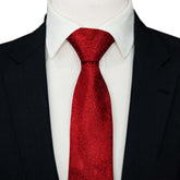 RED VINE PAISLEY SELF PRINTED TIE